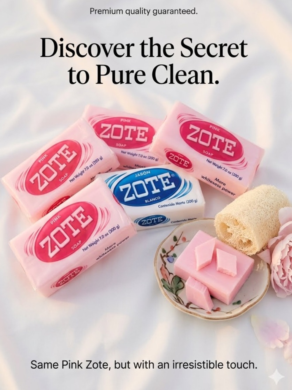 Pink & White Zote Bars 🫧🧼🧽❤️❤️❤️